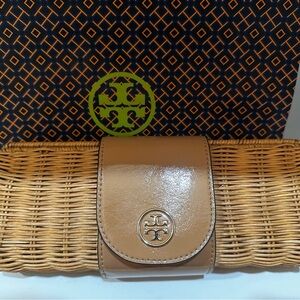 Tory Burch wicker clutch
